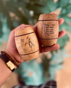 wooden cups